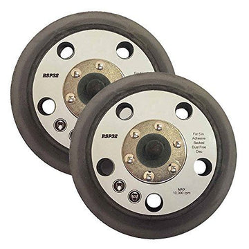 Superior Pads and Abrasives RSP32 5 inch Diameter 5/16 inch-24 UNF Threaded Shaft PSA Adhesive Back Sander Pad 5 Vacuum Holes Replaces Porter Cable 14700 and 874667 2 per pack